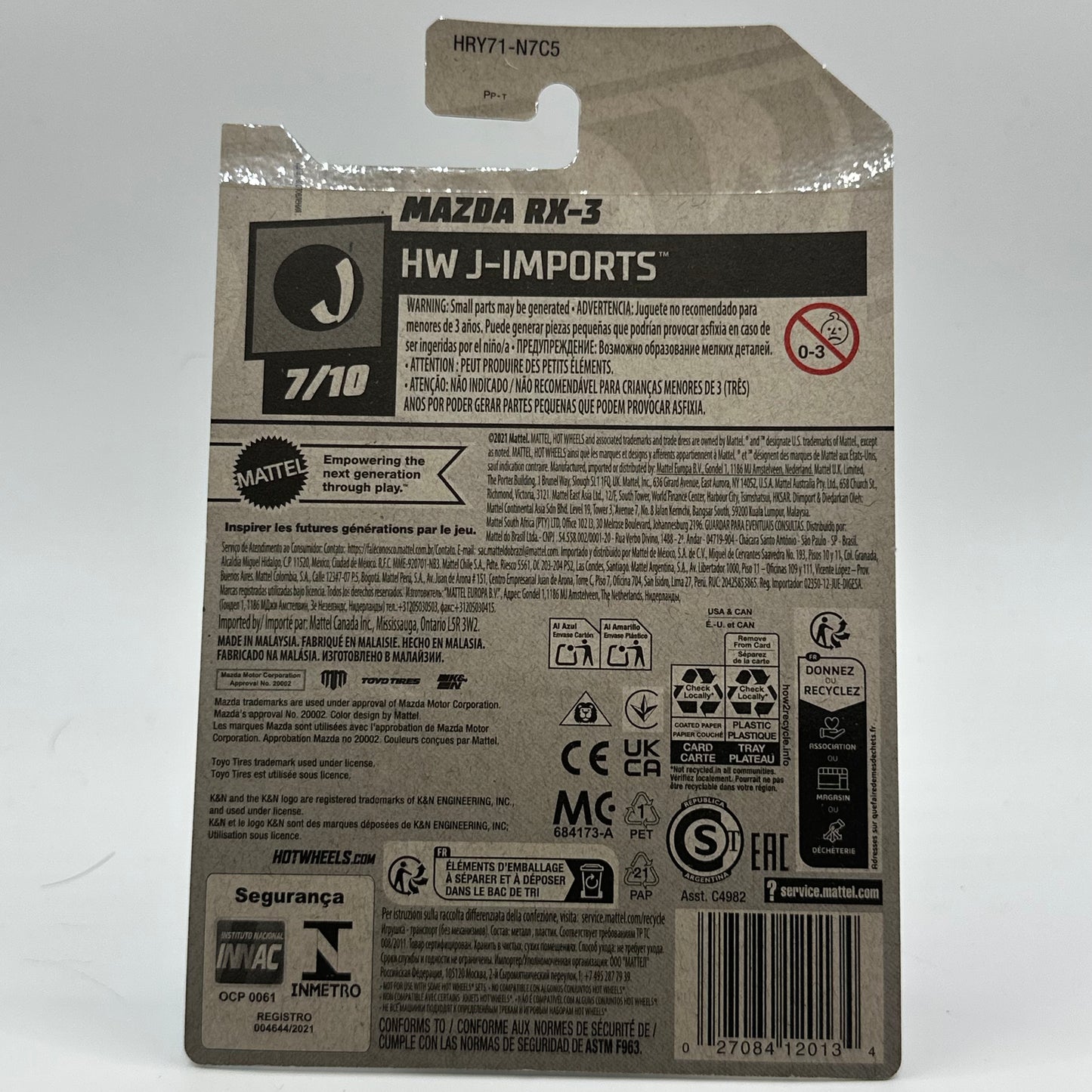 Mazda RX-3 MAD MIKE HW J-Imports 7/10 Hotwheels Mainline 156/250