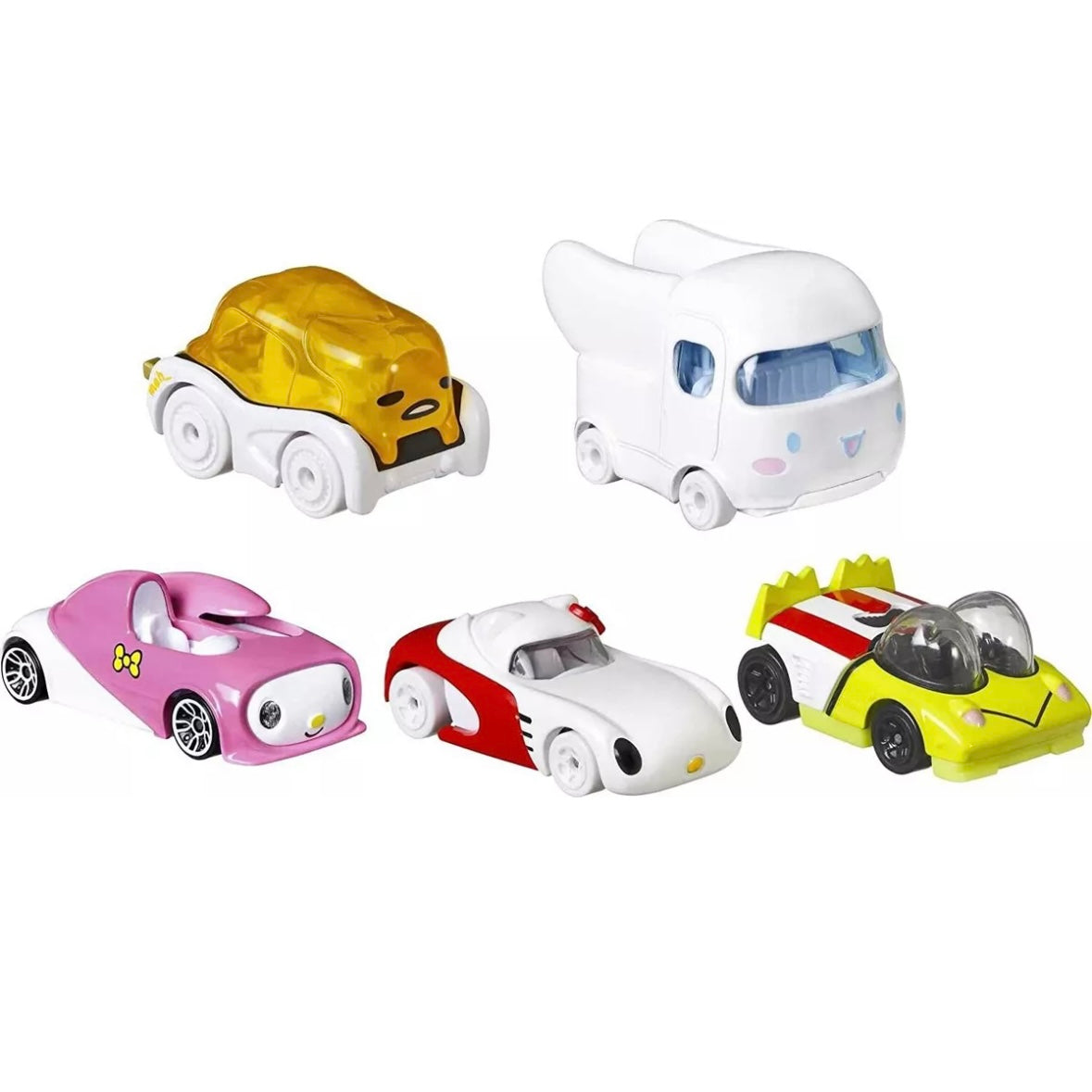 Hello Kitty and Friends 5pc Set (BBHGP04) Hot Wheels Character Cars NEW & SEALED
