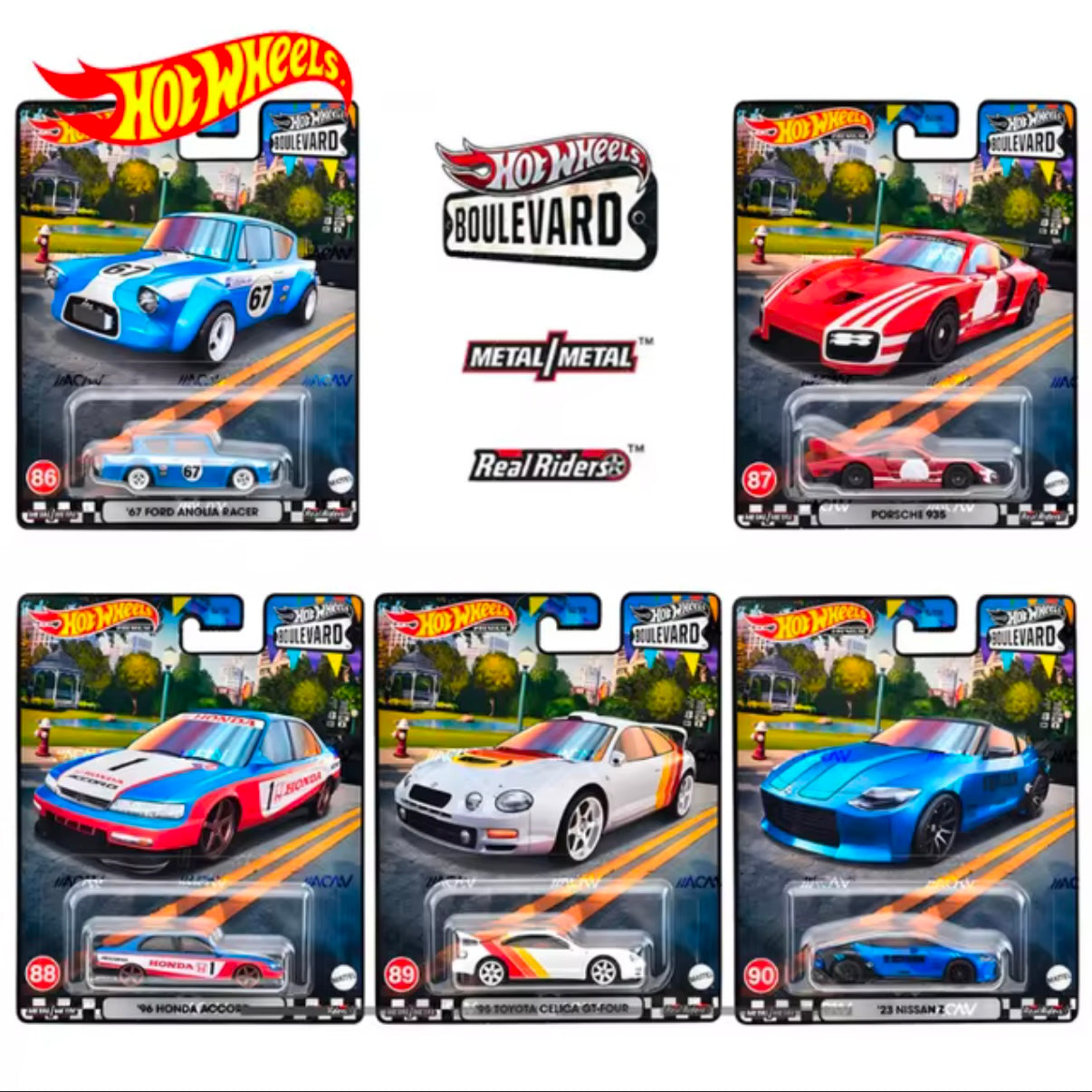 Boulevard #86-90 Set Of 5 Complete Hotwheels Premium