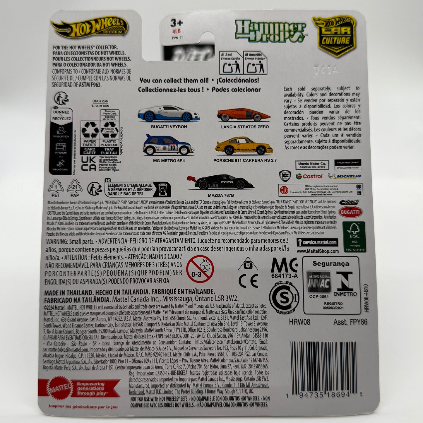 Mazda 787B - HAMMER DROPS 5/5 Hotwheels Premium Car Culture