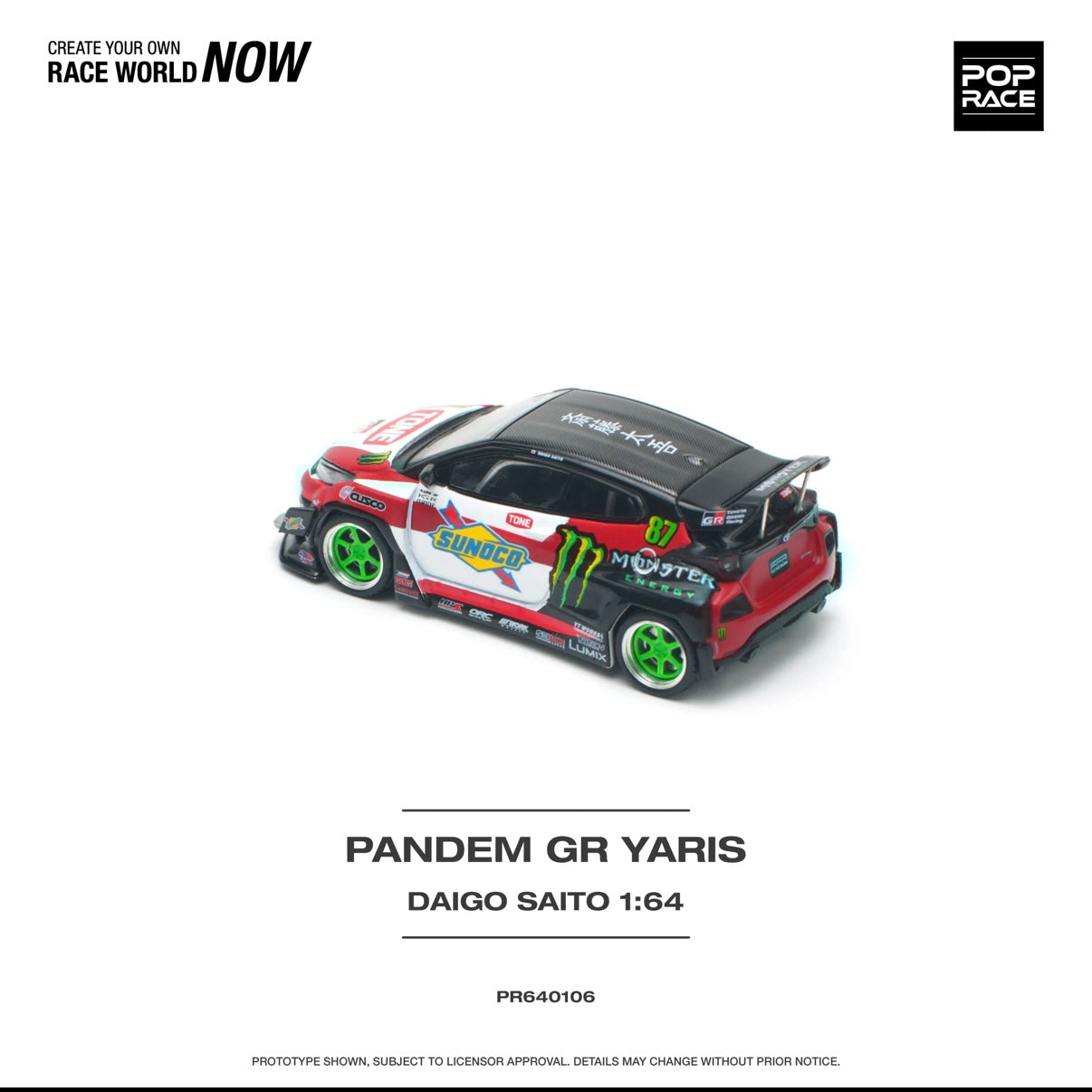 PANDEM GR YARIS DAIGO SAITO Pop Race 1:64