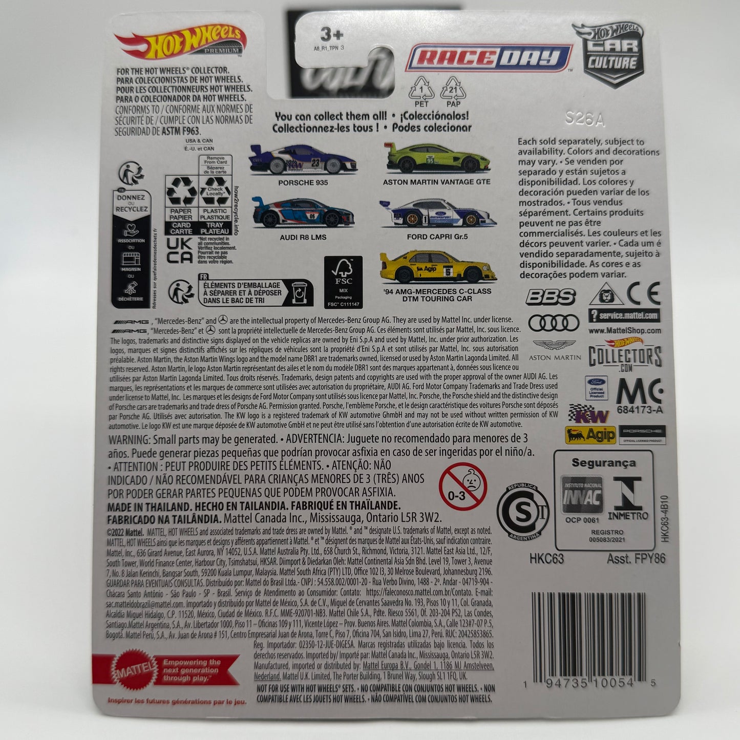 Porsche 935 Black - Race Day 0/5 *CHASE* Hotwheels Premium Car Culture