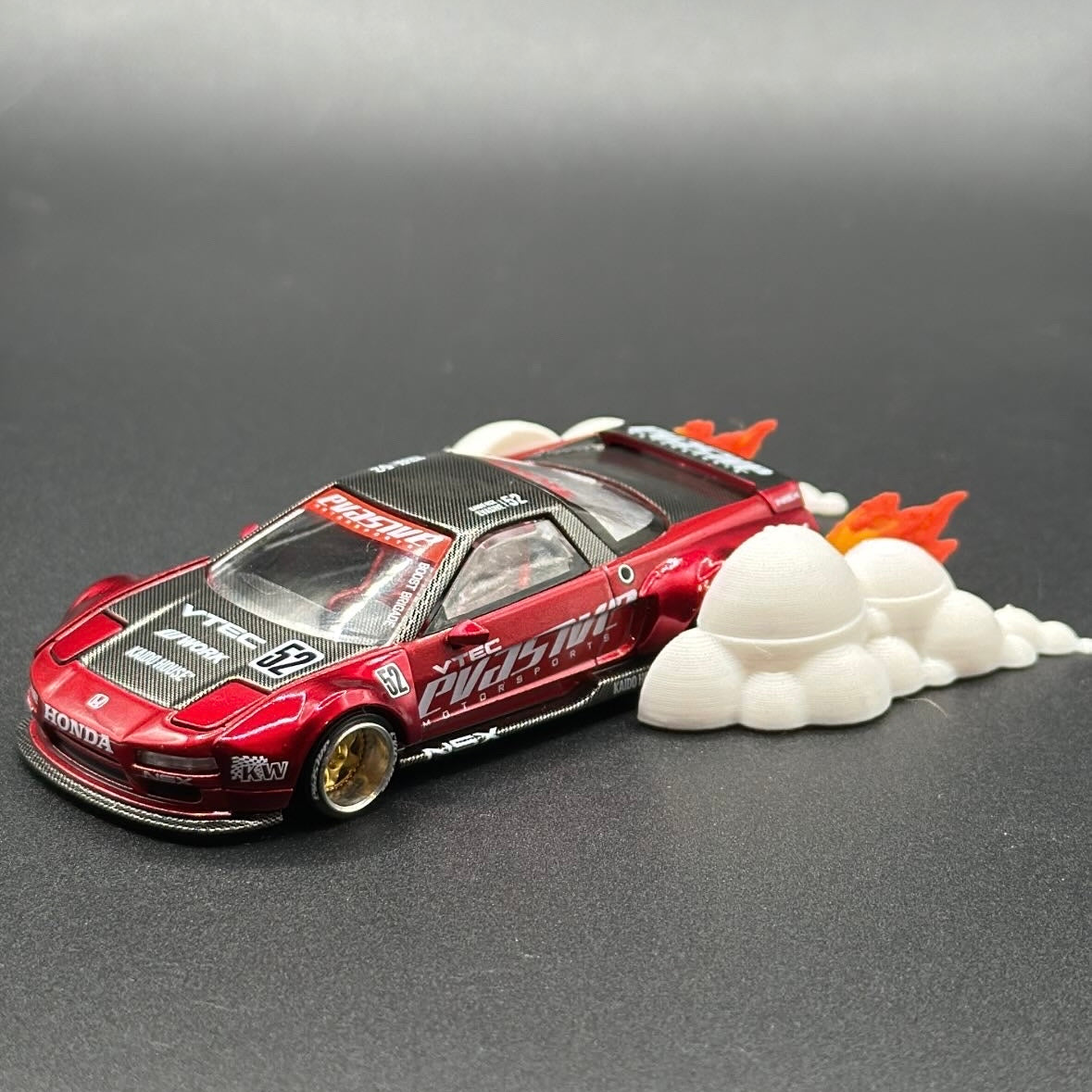 Side Drift smoke with Flames - Standard and Extra Wide body Available