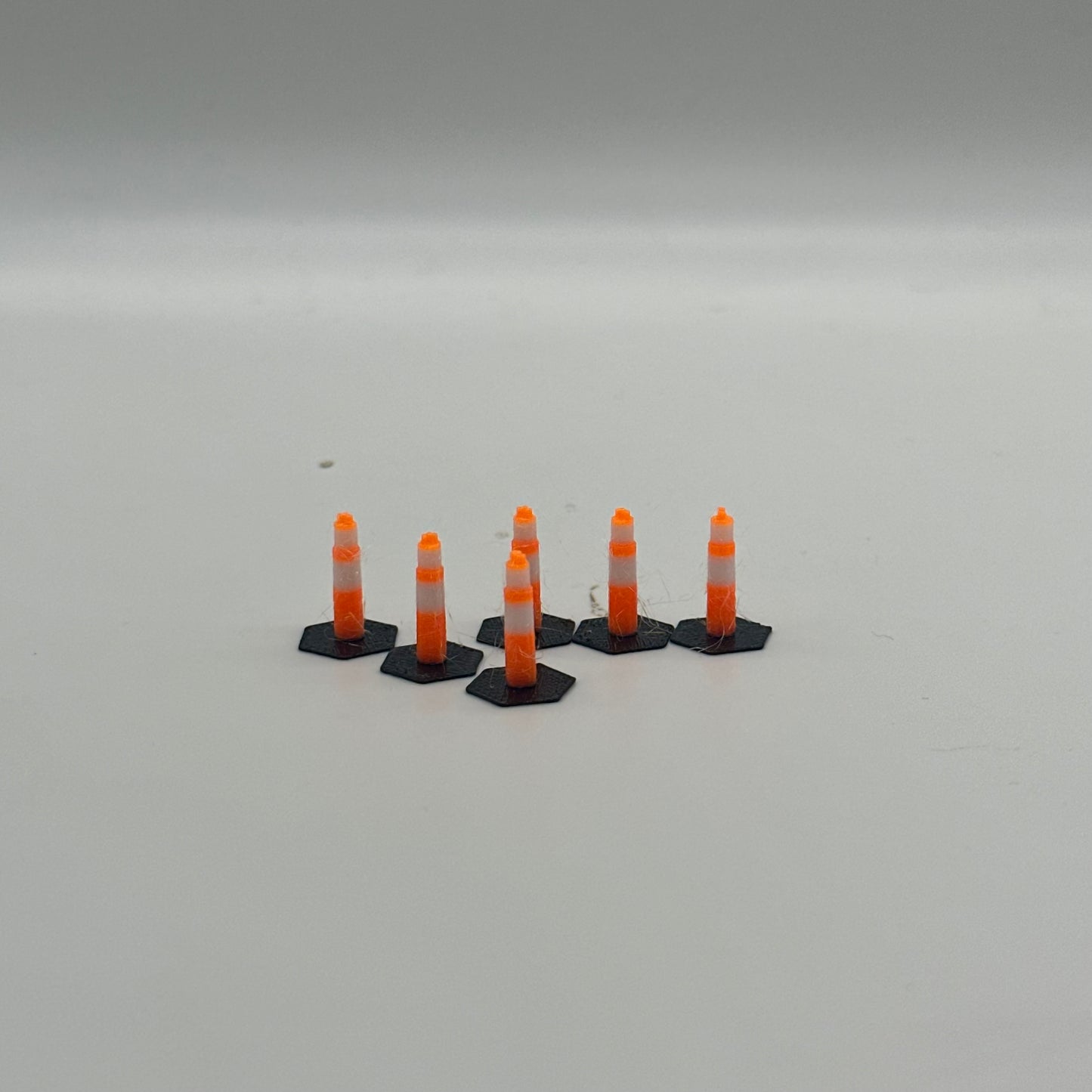 Traffic Bollards Orange (Set of 6) 1:64 Scale
