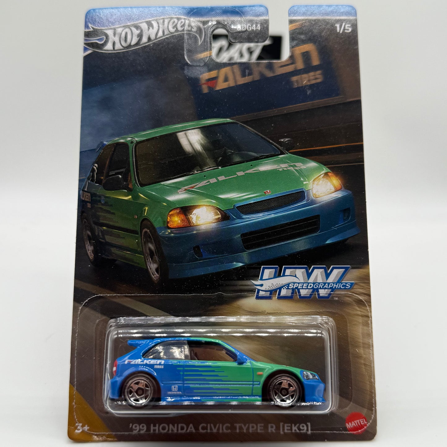 ‘99 Honda Civic Type R (EK9) FALKEN HW Speed Graphics 1/5 Hotwheels Themes Set