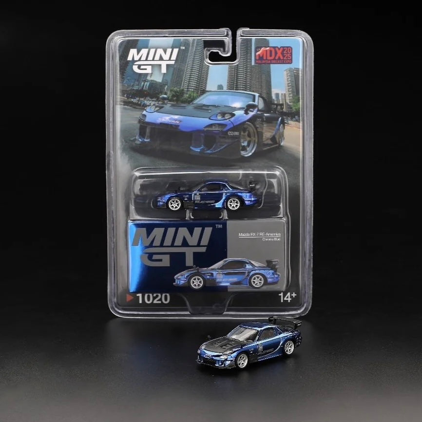 MAZDA RX-7 RE-AMEMIYA CHROME BLUE MALAYSIA DIECAST EXPO EXCLUSIVE