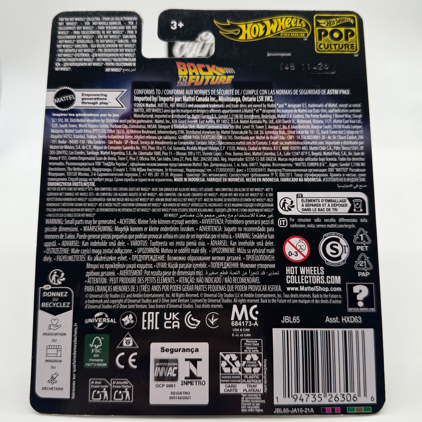 Back to the future Time Machine - Hotwheels Pop Culture Premium