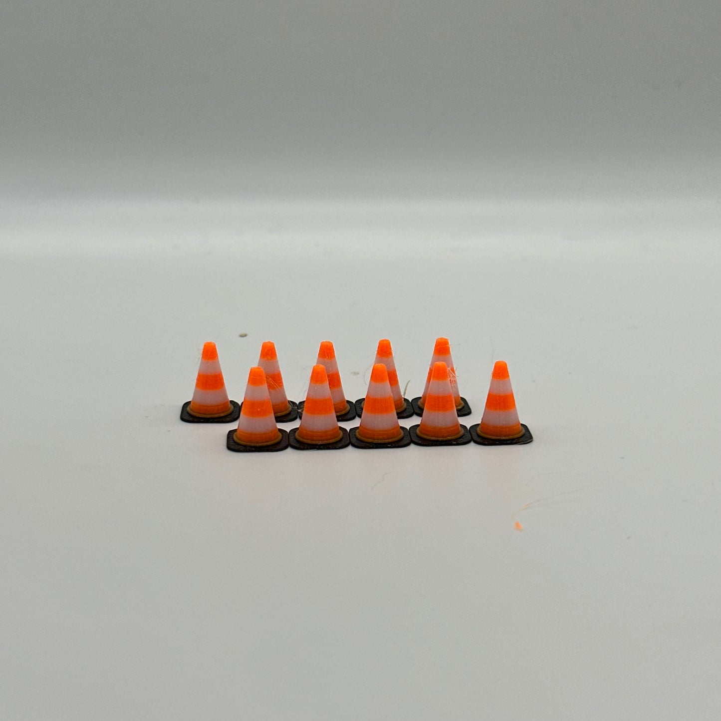 Orange Traffic Cones (Set of 10) 1:64 Scale