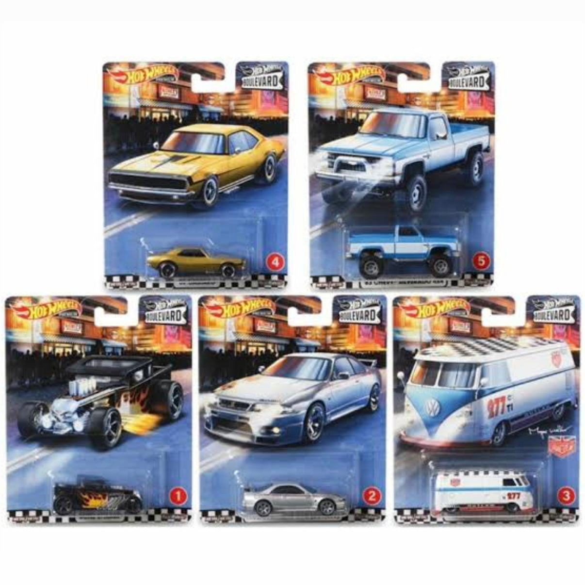 Boulevard #1-5 Set Of 5 Complete Hotwheels Premium