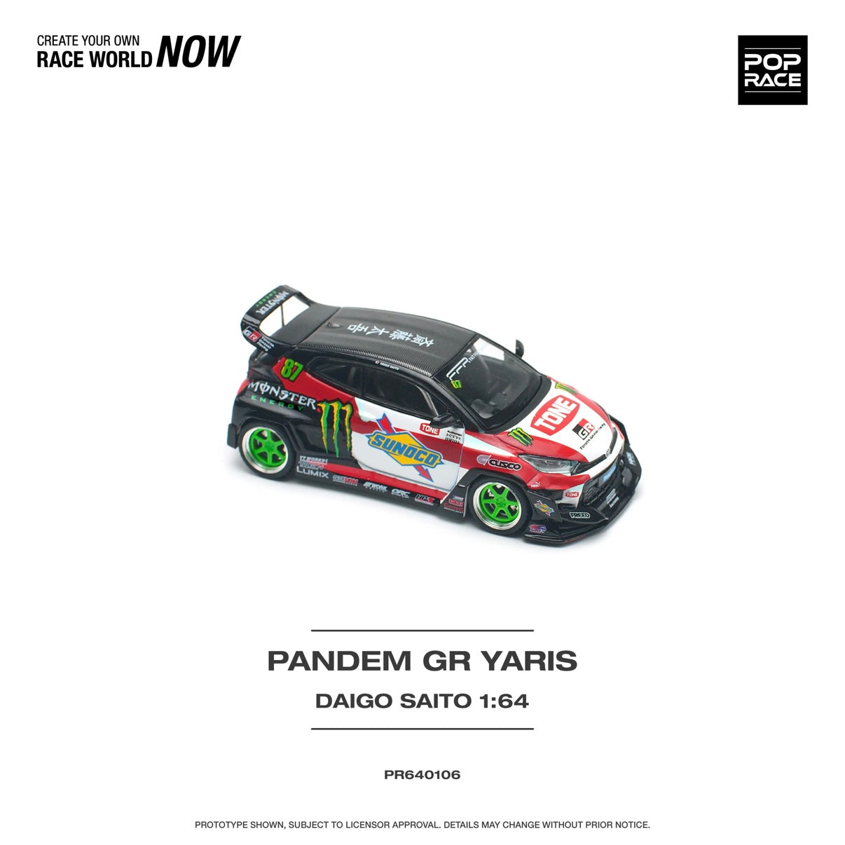 PANDEM GR YARIS DAIGO SAITO Pop Race 1:64