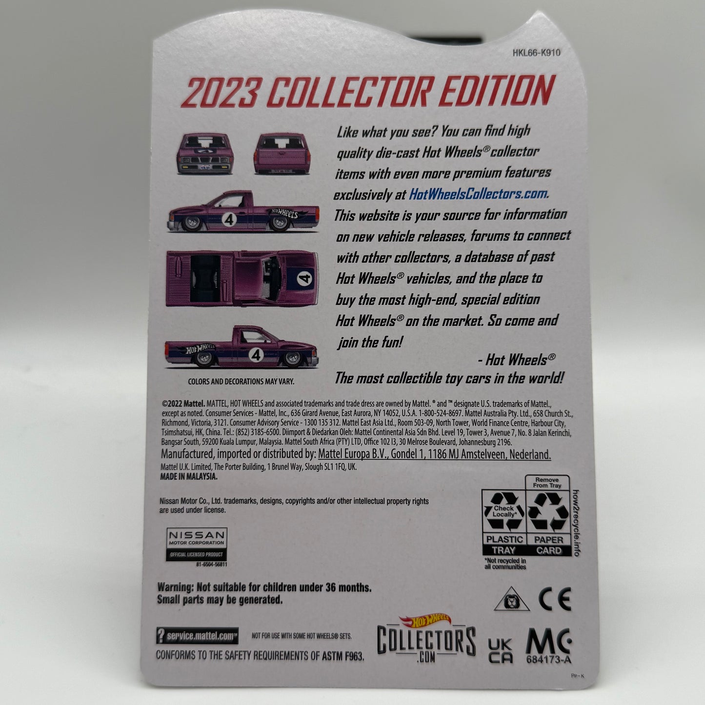 Customs ‘93 Nissan Hardbody (D21) Hotwheels 2023 Collector Edition 1:64