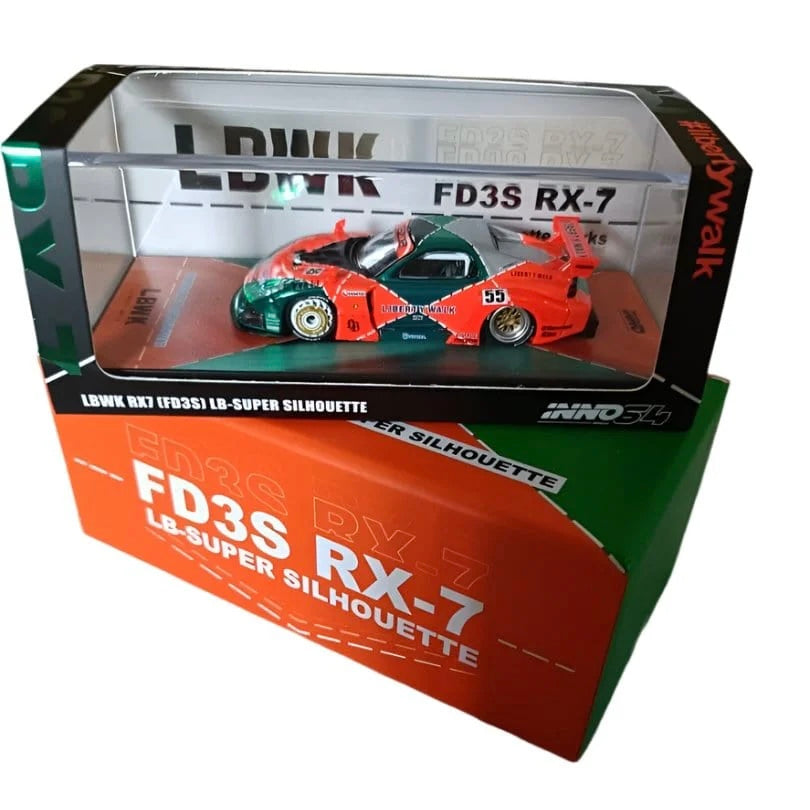Mazda RX7 FD3S LBWK Super Silhouette MDX Malaysia Diecast Expo 2024 Special Edition Inno64 *CHASE Chrome*