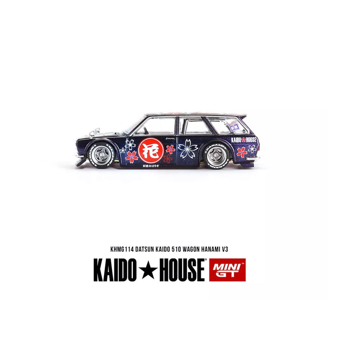 Datsun Kaido 510 Wagon Hanami V3 (Magic Purple) Kaido House & Mini GT 1/64