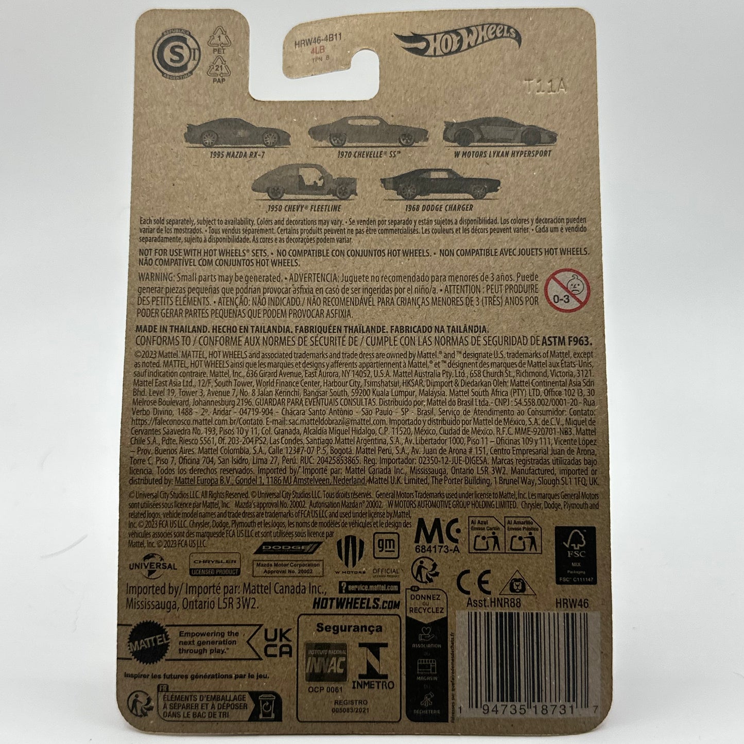 1995 Mazda RX-7 Fast & Furious Dominic Toretto 1/5 Hotwheels Mainline