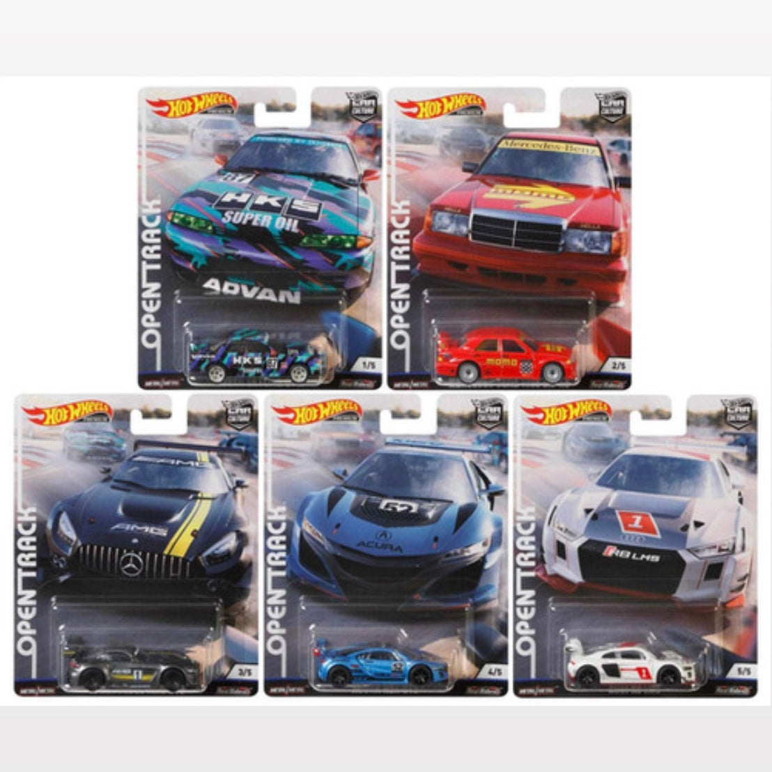 OPEN TRACK FULL SET of 5 - HOT WHEELS 2019 Car Culture JDM PREMIUM