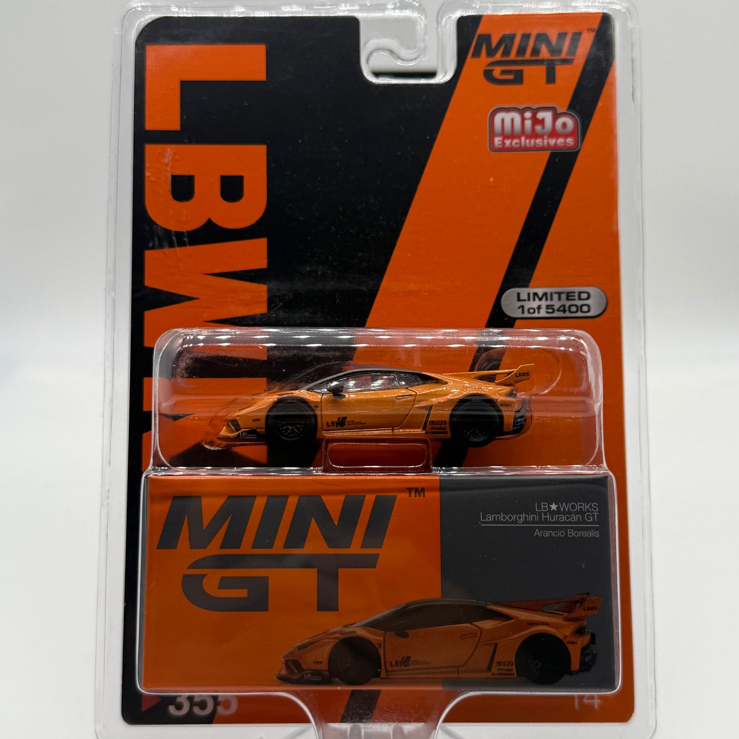 Lamborghini Huracàn LB WORKS Arancio Borealis MINIGT MIJO EXCLUSIVE Limited to 5400pcs