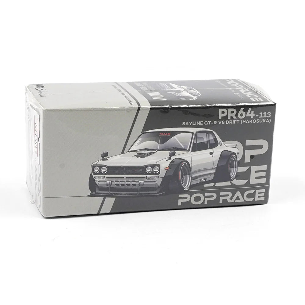 NISSAN SKYLINE GT-R (KPGC10) HAKOSUKA V8 DRIFT CAR (WHITE) POP RACE