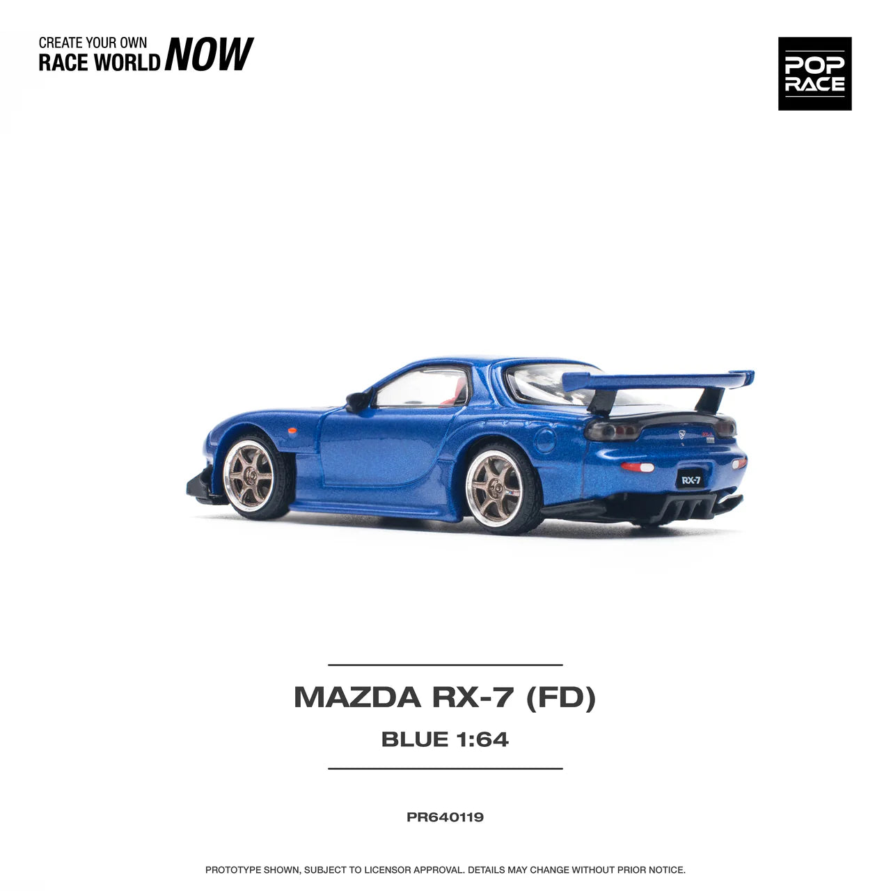 Mazda RX-7 (FD3S) Re-Amemiya Metallic Blue Pop Race 1:64