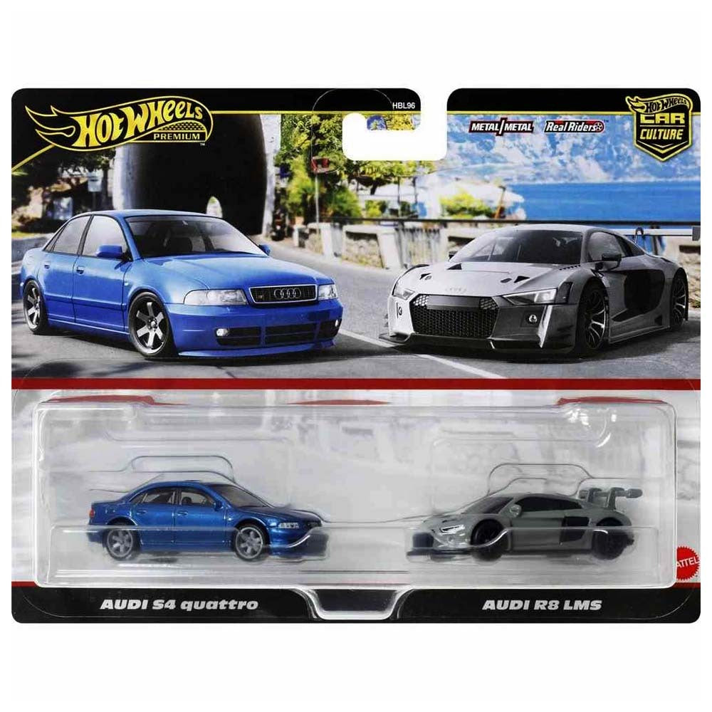 Audi S4 quattro / Audi R8 LMS TWIN PACK - Hotwheels Premium Car Culture