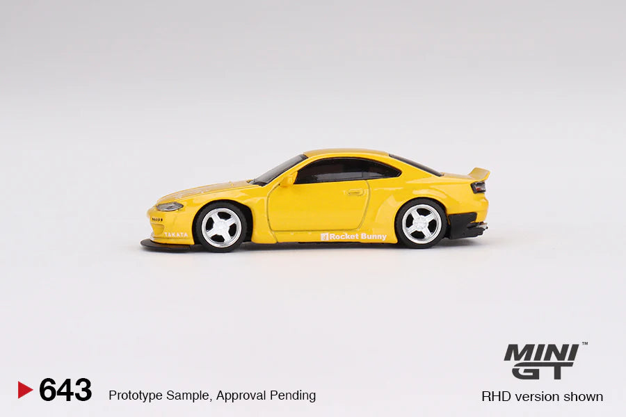 NISSAN SILVIA (S15) ROCKET BUNNY (BRONZE YELLOW) MINI GT 1:64