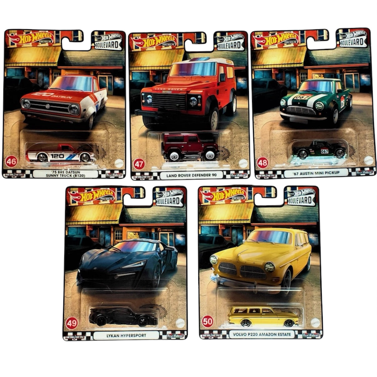 Boulevard #46-50 Set Of 5 Complete Hotwheels Premium