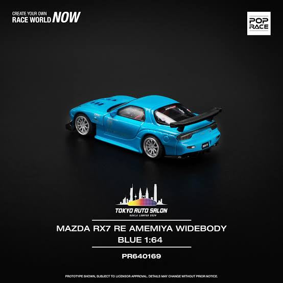 Tokyo Auto Salon KL 2024 Mazda RX7 RE Amemiya Widebody Blue PR640169 POP RACE