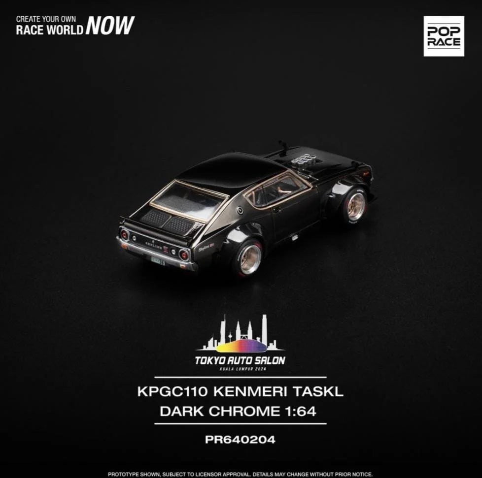 Nissan Skyline KPGC110 (KENMERI) TOKYO AUTO SALON EXCLUSIVE POP RACE 1:64 Scale