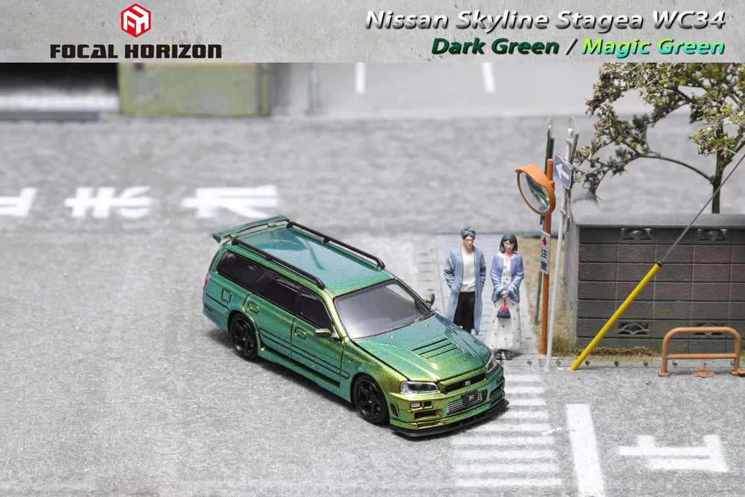 NISSAN STAGEA WC34 260RS MAGIC GREEN - FOCAL HORIZON Limited to 999pcs