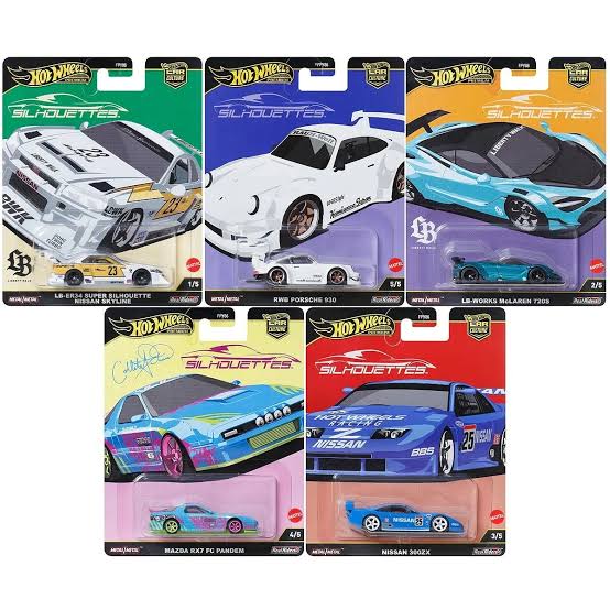 Silhouettes Set of 5 - Car Culture 2025 Hotwheels 1:64