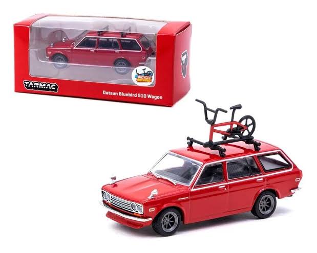 Datsun Bluebird 510 Wagon With Bike & Rack Tarmac Works 1:64 Global 64