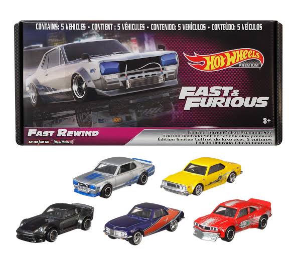 FAST & FURIOUS FAST REWIND HOTWHEELS Premium Boxed Set *NEW & SEALED*