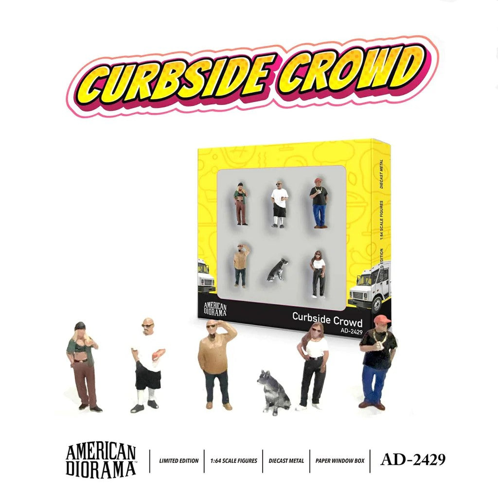Curbside Crowd - 1:64 Scale American Diorama Figure set