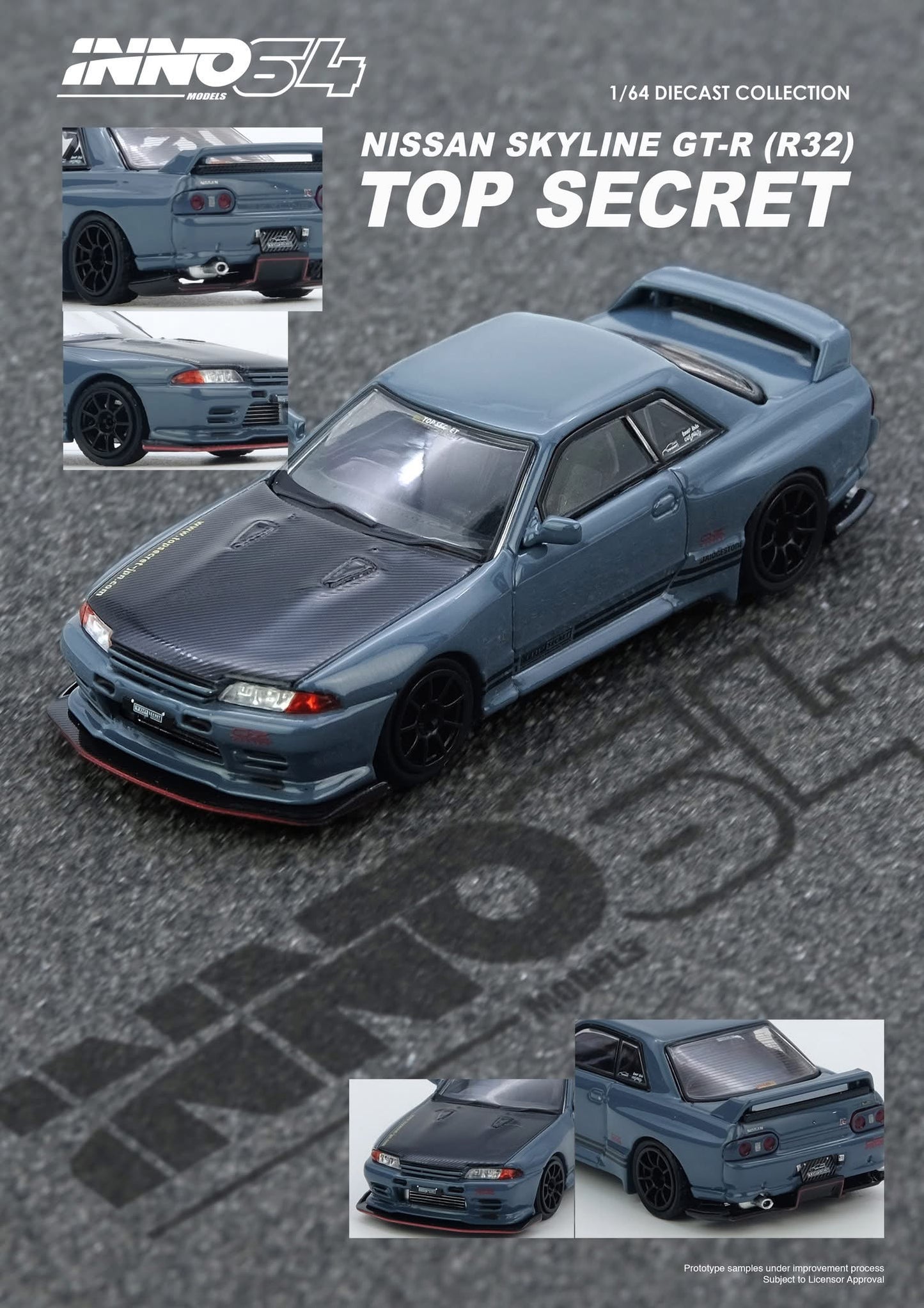 TOP SECRET R32 GT-R Stealth Grey INNO64