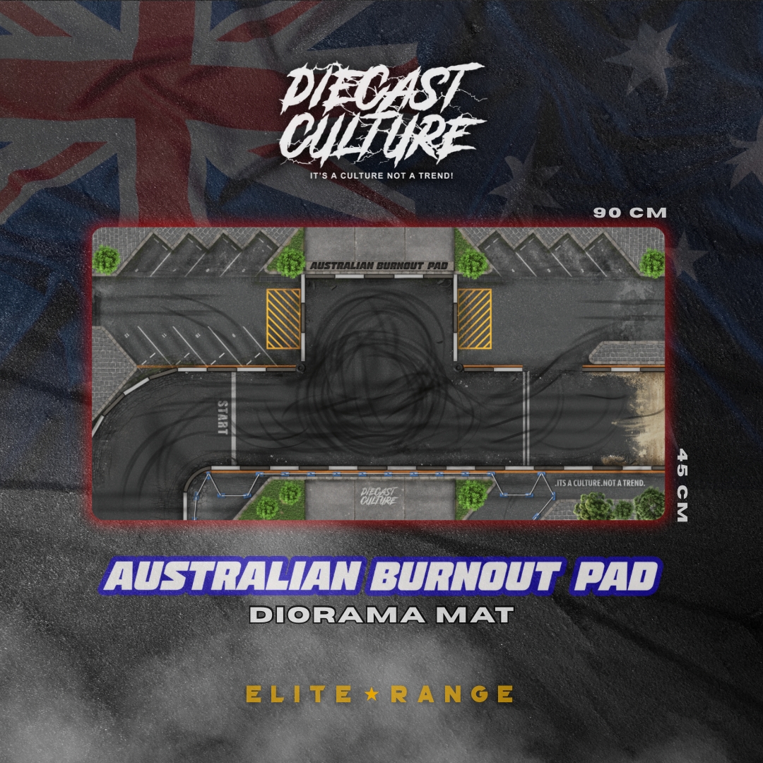 (Pre-order) AUSTRALIAN BURNOUT PAD - DIORAMA MAT 90cm x 45cm ELITE RANGE