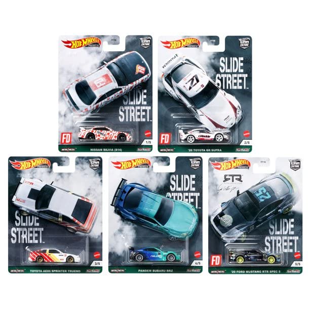 Slide Street Complete Set 1-5 Car Culture Hotwheels Premium 2021