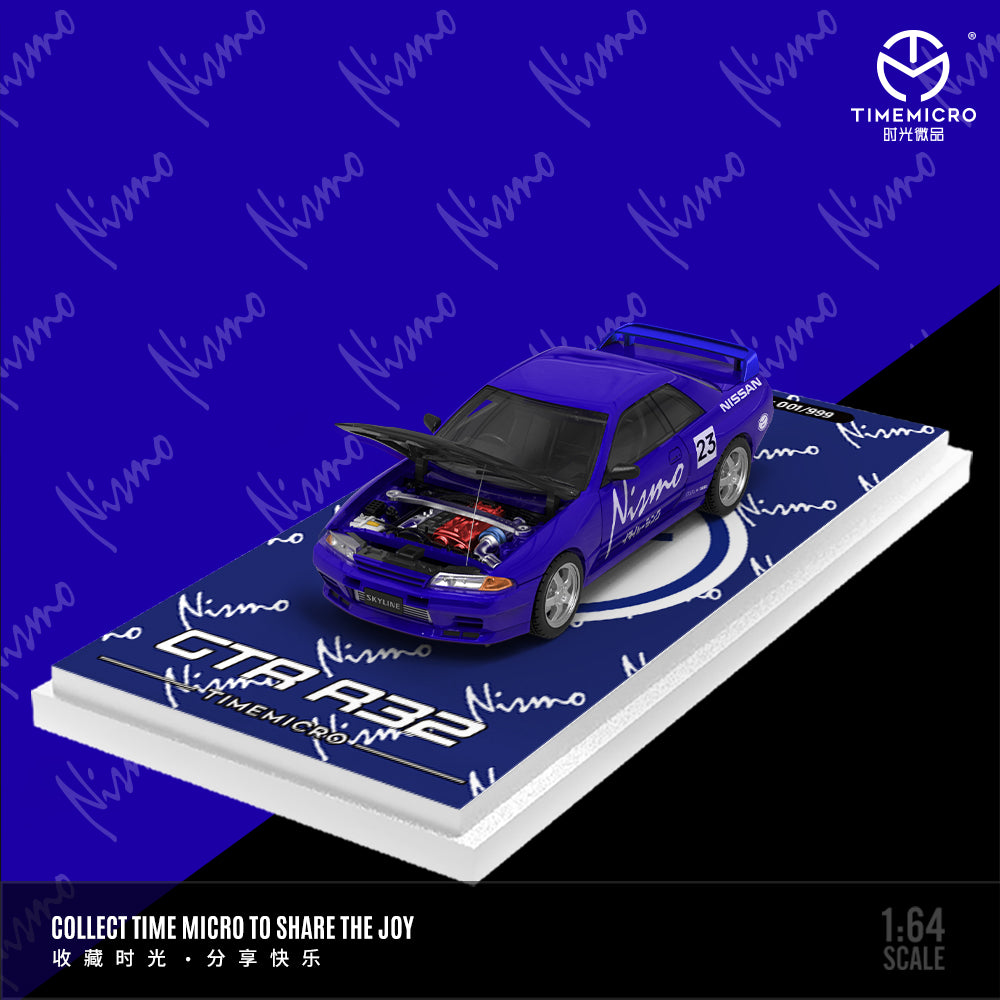 Nissan GTR R32 Nismo (Blue) No. 23 Racing Car *Limited to 999pcs - TimeMicro 1:64