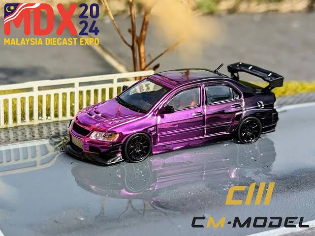 Mitsubishi Lancer Evolution IX Purple Plating Malaysia Diecast Expo 2024