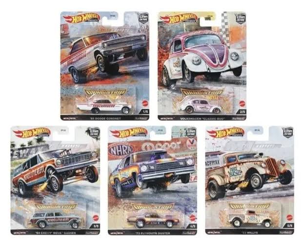 DRAG STRIP DEMONS - SET OF 5 2023 Hotwheels Premium CAR CULTURE