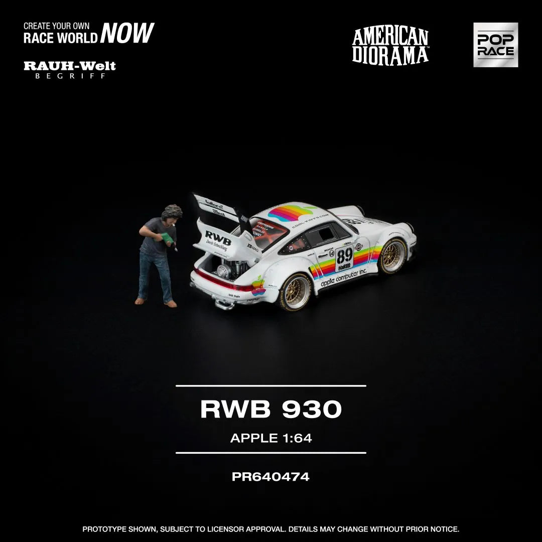 (PRE-ORDER) RWB Porsche 930 Apple With Figure - Pop Race