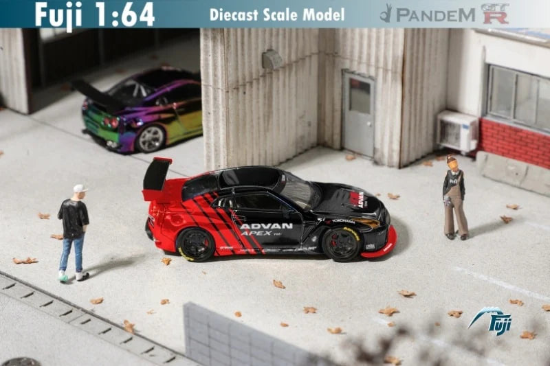 Nissan GT-R R35 Black Advan Livery (Pandem Rocket Bunny) - Fuji 1/64