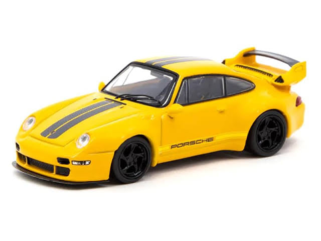 Porsche Gunther Werks 993 Yellow w/Black stripes TARMAC WORKS