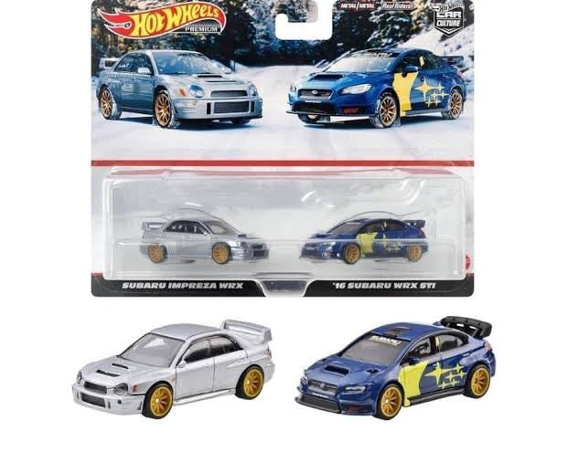 Hot Wheels Premium Twin pack Subaru Impreza & WRX 1:64