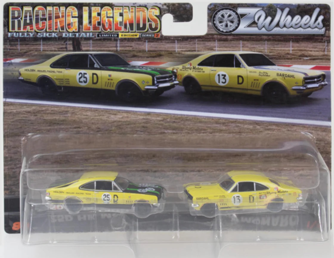 BATHURST TWIN SET - #13D 1968 WINNER & #25 HOLDEN HK MONARO - OZ WHEELS FSD 1:64