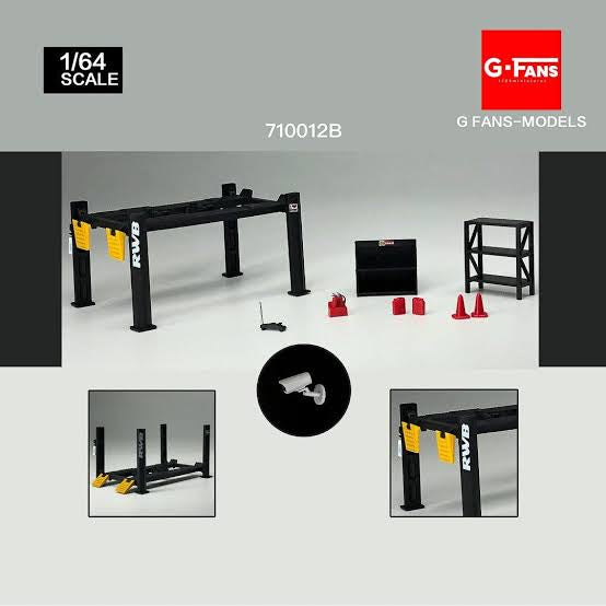 RWB MODEL REPAIR TOOLS KIT MODELS/GARAGE LIFT SET (BLACK) 1:64