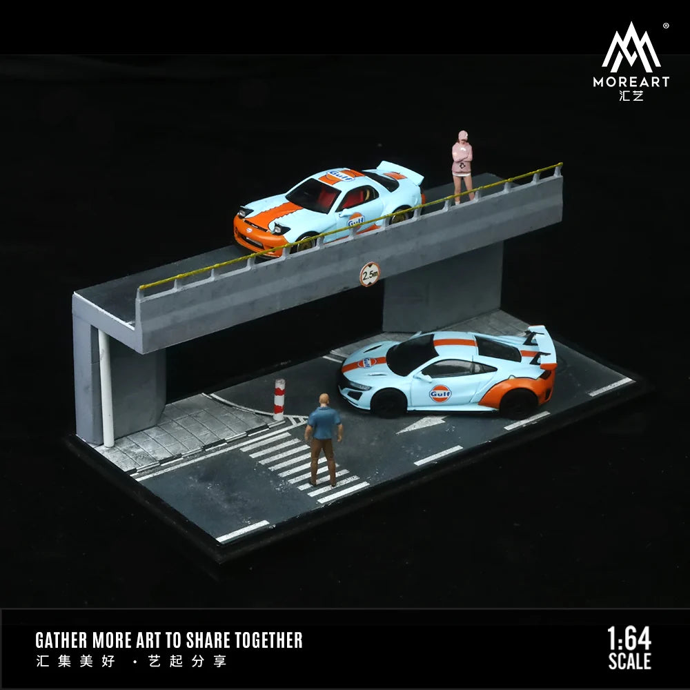 Overpass Scene Model Diorama with Acrylic Cover - MoreArt 1:64