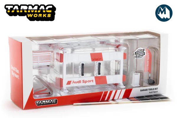 Tarmac Works 1/64 Accessories Audi Sport Garage Tools Set #T64A-001-AS