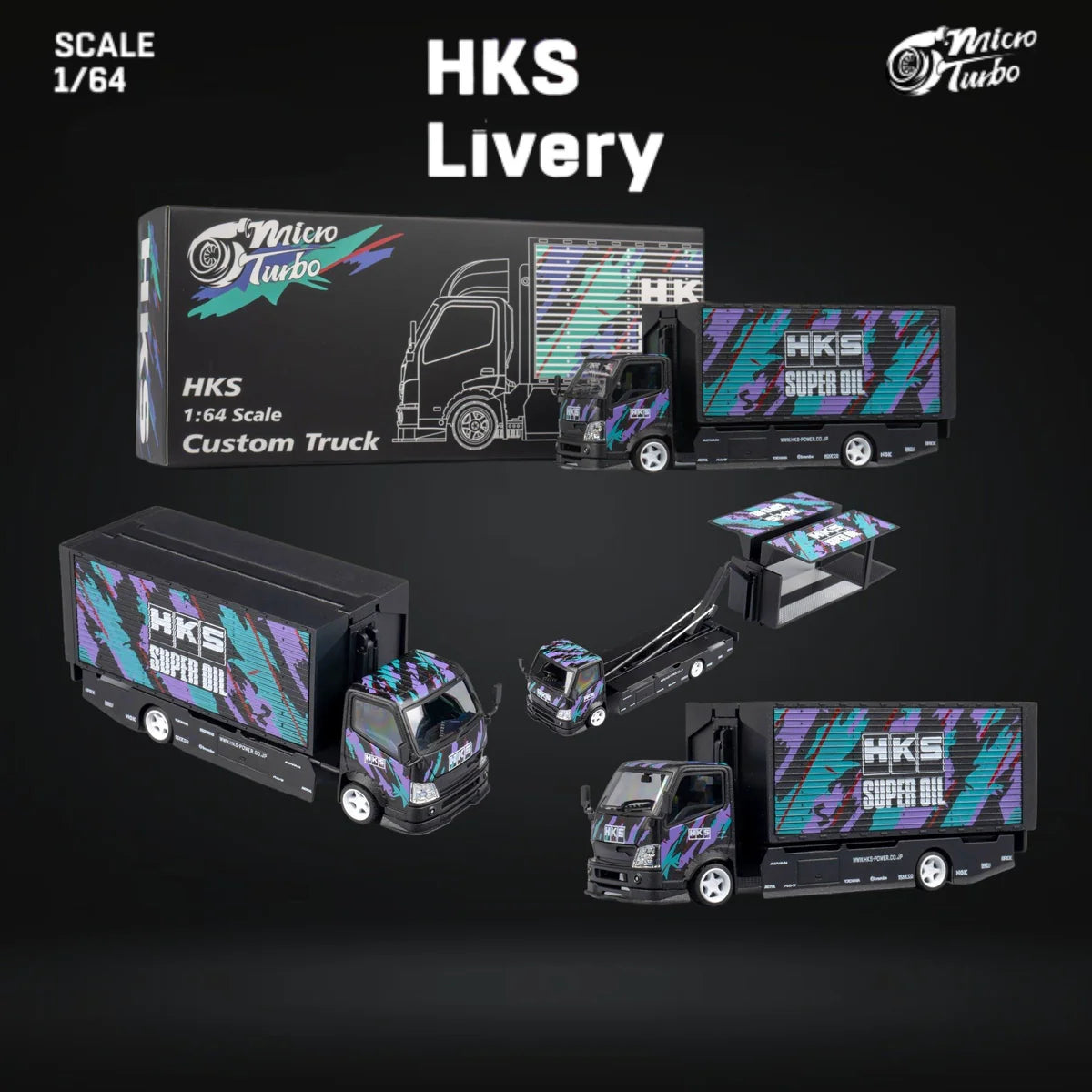 HKS Custom Tow Truck (Metallic Black) - Micro Turbo 1:64 – Diecast HKS Custom Tow Truck (Metallic Black) - Micro Turbo 1:64 – Diecast