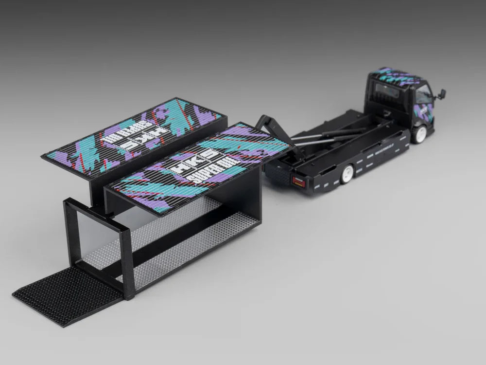 HKS Custom Tow Truck (Metallic Black) - Micro Turbo 1:64