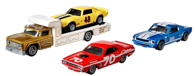 Retro Rig Muscle Cars Diorama Premium Hotwheels Boxed set 2023 1:64 Scale