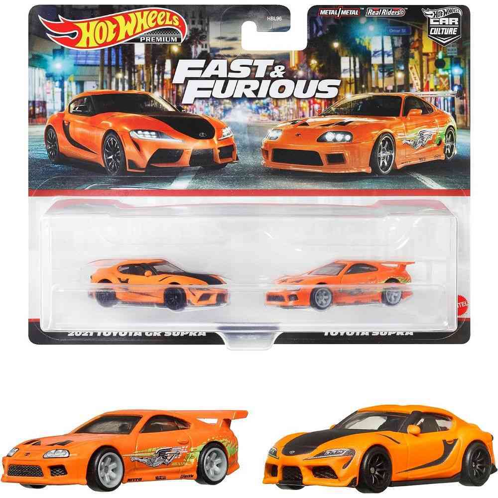 Hot Wheels Premium 2 pack F&F Toyota Supra 1:64